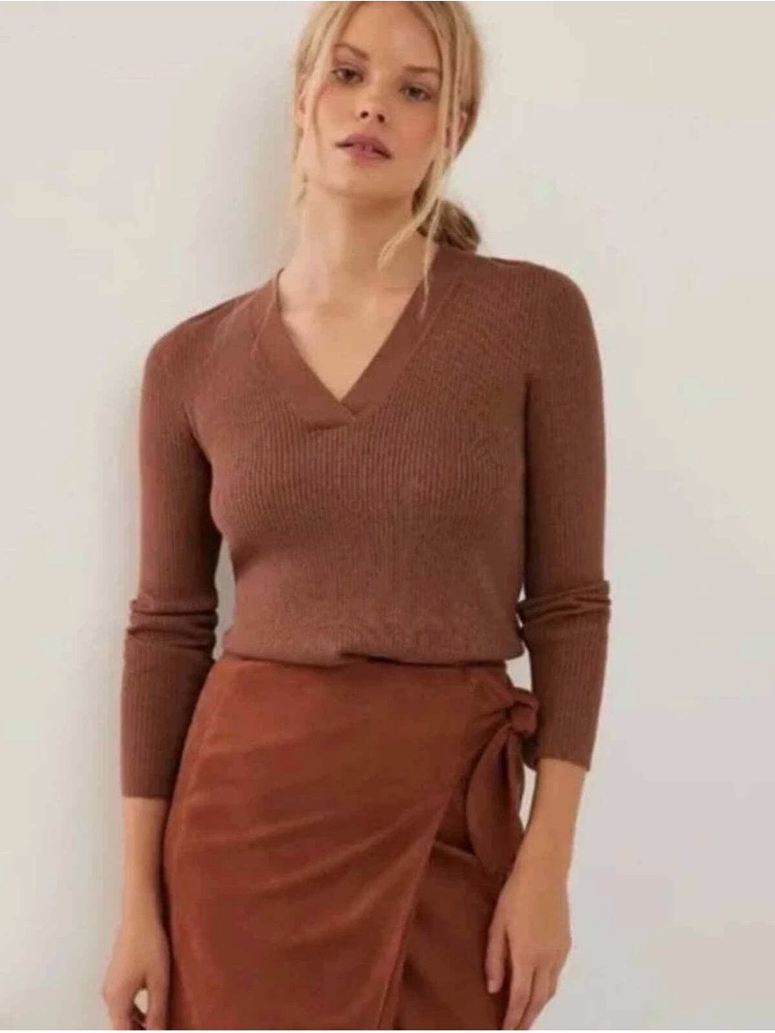Maeve Thea Metallic Sweater